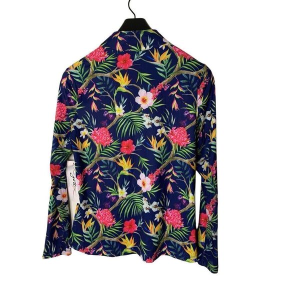 Gottex Golf and Tennis long sleeve floral top women's size medium NEW WITH TAGS - Picture 2 of 6